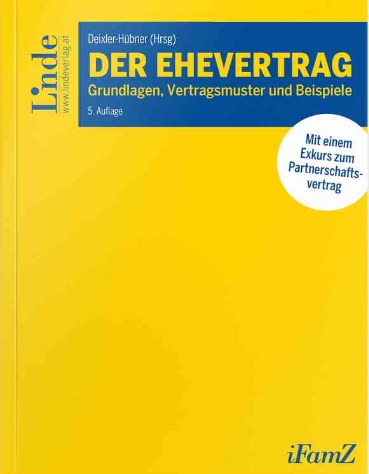 Coverbild_Der Ehevertrag – Grundlagen, Vertragsmuster und Beispiele, Linde Verlag, 5. Auflage 2023